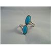 Image 1 : Silver & Turquoise Cabachon ring adjustable band