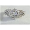 Image 2 : Silver Tone round cut Cubic Zirconia ring by Avon