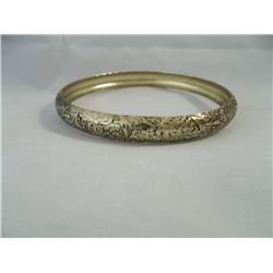 Gold Tone Intricate Bangle Bracelet