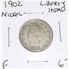 Image 1 : 1902 LIBERTY HEAD "V" NICKEL RED BOOK VALUE IS $6.00+ *RARE EARLY FINE GRADE*!!