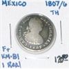 Image 1 : 1807/6 MO/FM MEXICO 1 REALES SILVER COIN WORLD BOOK VALUE IS $120.00+ *EX RARE & SCARCE FINE+ GRADE*