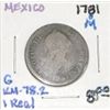 Image 1 : 1781 M MEXICO 1 REAL SILVER COIN WORLD BOOK VALUE IS $80.00+ *EXTREMELY RARE & SCARCE GOOD GRADE*!!