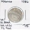 Image 1 : 1786 MEXICO 1/2 REAL SILVER COIN WORLD BOOK VALUE IS $75.00+ EXTREMELY RARE & SCARCE VERY FINE GRADE