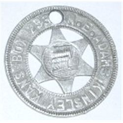 1923 R.E. ADAMS KINSLEY KANS-BOX 293 COIN *RARE HARD TO FIND COIN* HOLED!! COIN CAME OUT OF SAFE!!