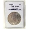 Image 1 : 1925-S Peace Silver Dollar PICC MS66