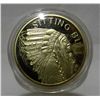 Image 2 : Sitting Bull Gold 1/2 OZ .100Mils 24K Gold Round