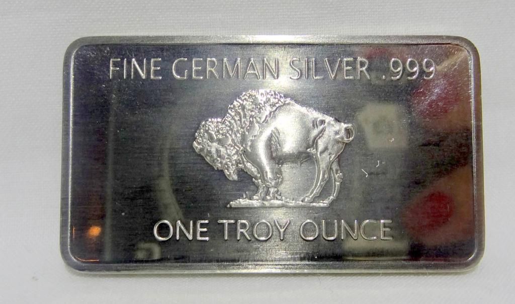 Fine German Silver .999 1Troy Oz. Bar