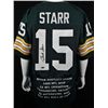 Image 1 : Bart Starr Signed Stats Jersey