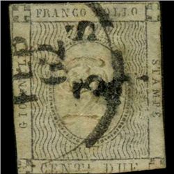 1861 Scarce Italy Sardina 2c News Stamp (STM-001168)