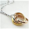 Image 1 : GT0522120013 Splendid Tricolor Linked Trinity Ring Neck