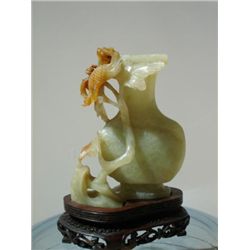ET0523120063 Antique CHINESE celadon JADE NEPHRITE carv