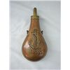 Image 1 : Fine U.S. 1846 brass powder flask marked with anchor ov