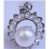 Image 1 : WHITE PEARL AND CZ PENDANT