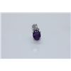 Image 1 : 4.25 CTW AMETHYST PENDANT .925 STERLING SILVER