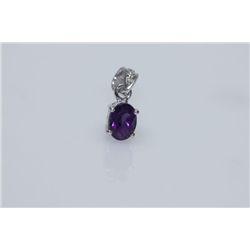 4.50 CTW AMETHYST PENDANT .925 STERLING SILVER