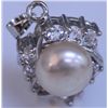 Image 1 : PEACH PEARL AND CZ PENDANT