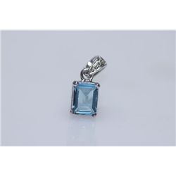 7.25 CTW BLUE TOPAZ PENDANT .925 STERLING SILVER