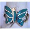 Image 1 : 24.40 CTW TURQOUISE RING .925 STERLING SILVER