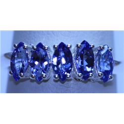 9.75 CTW TANZANITE RING .925 STERLING SILVER