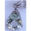 Image 1 : 12.50 CTW GREEN AMETHYST PENDANT .925 STERLING SILVER