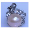 Image 1 : 17.05 CTW PEACH PEARL AND CZ PENDANT