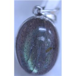 17.50 CTW LABORITE PENDANT .925 STERLING SILVER