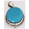 Image 1 : NATURAL 49.42 CTW FROZA OVAL PENDANT  .925 STERLING SIL