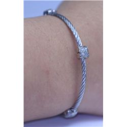 YELLOW STAINLESS STEEL ROPE THREADED STYLE BRACELET