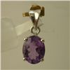 Image 1 : 7.25 CTW AMETHYST PENDANT .925 STERLING SILVER