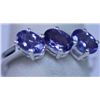 Image 1 : 11.80 CTW TANZANITE RING .925 STERLING SILVER
