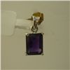 Image 1 : 5.50 CTW AMETHYST PENDANT .925 STERLING SILVER