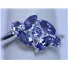 Image 1 : 10.50 CTW TANZANITE RING .925 STERLING SILVER