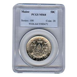 Certified Commemorative Half Dollar Maine MS64 PCGS