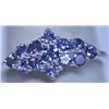 Image 1 : 12.65 CTW TANZANITE RING .925 STERLING SILVER