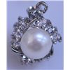 Image 1 : WHITE PEARL AND CZ PENDANT