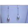 Image 1 : 12.95 CTW WHITE PEARL DANGLING EARRING