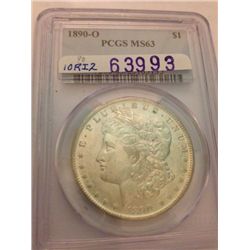 1890 Morgan Silver Dollar PCGS MS-63