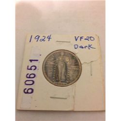1924 STANDING LIBERTY SILVER QUARTER