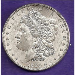 1885 MORGAN SILVER DOLLAR AU
