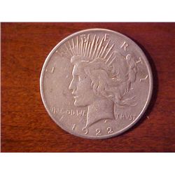 1922 SILVER PEACE DOLLAR