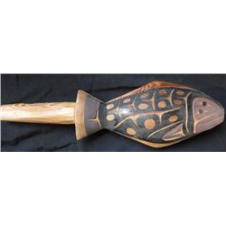 Northwest Coast Native halibut rattle