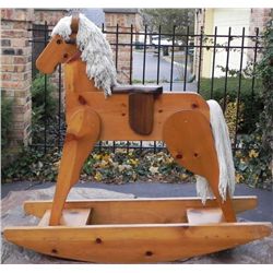Large Wooden Rocking Horse Adult Size Hand Made