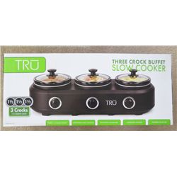 Tru 3 pot buffet slow cooker: