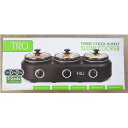 Tru 3 pot buffet slow cooker: