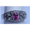 Image 1 : 17.60 CTW RUBY AND DIAMOND RING .925 STERLING SILVER