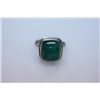 Image 1 : NATURAL 30.40 CTW EMERALD CABUSHION SQUARE CUT RING .92