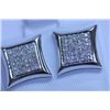 Image 1 : 7.55 CTW 10K WHITE GOLD DIAMOND EARRING
