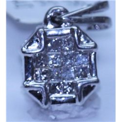 10.05 CTW DIAMOND PENDANT 18K WHITE GOLD
