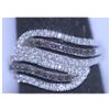 Image 1 : 19.95 CTW 18K WHITE GOLD WHITE AND BLACK DIAMOND RING