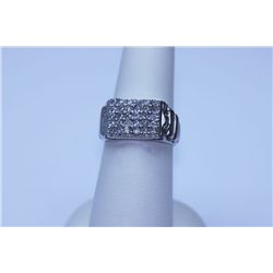 24.40 CTW CZ RING .925 STERLING SILVER